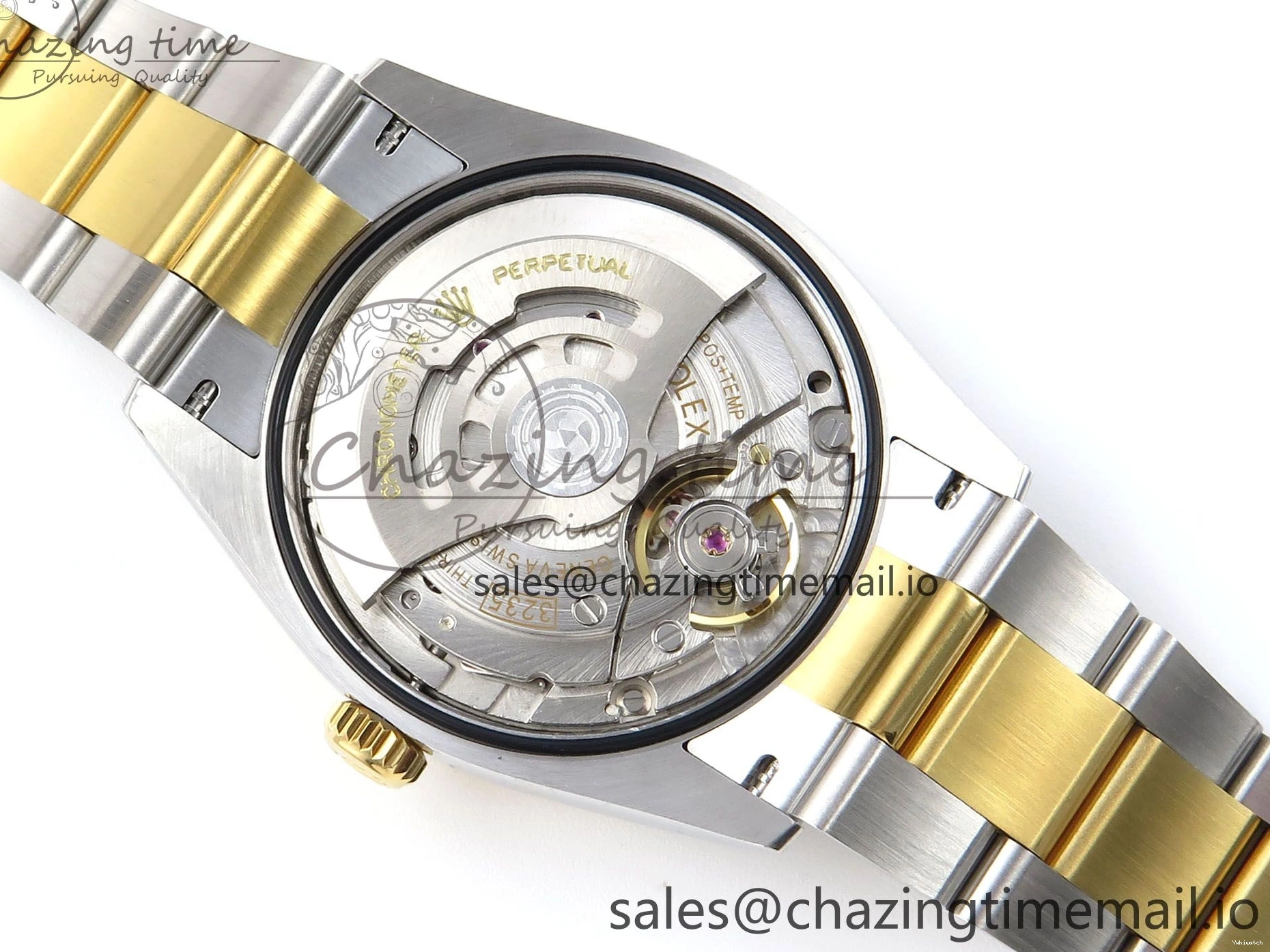 126233 Edition YG Dial 36 A3235 Bracelet on YG Best Leaf SS Stick Oyster DateJust EWEF 0505